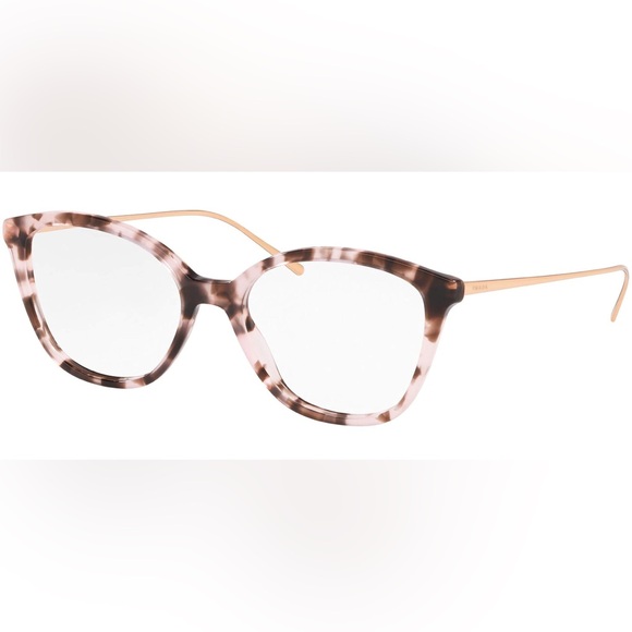 Prada PR 11VV ROJ1O1 Pink Havana Plastic Square Eyeglasses 51mm - Picture 1 of 6